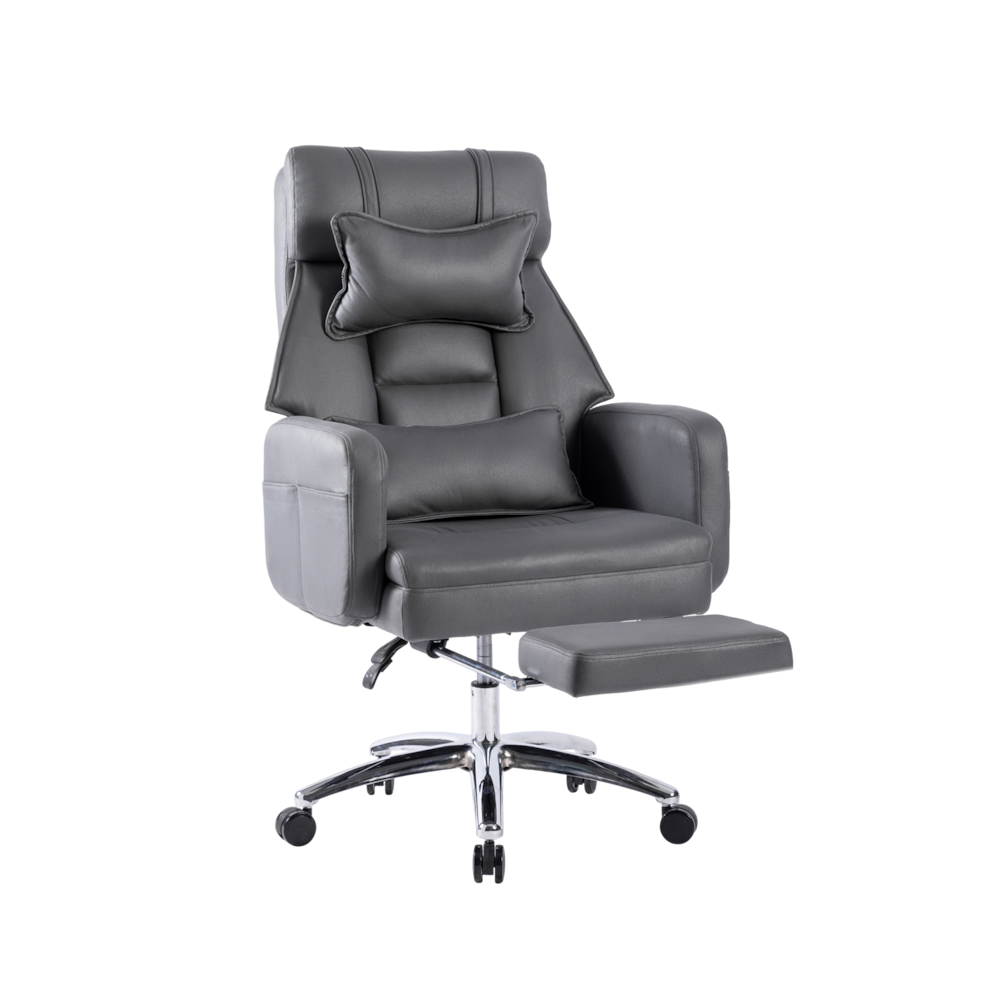 Swivel Ergonomic Office Chair with Footrest & Lumbar Support_4Dock